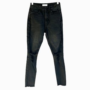 AP Blue Juniors Size 9 Skinny High Rise by Aphrodite Jeans Distress Black